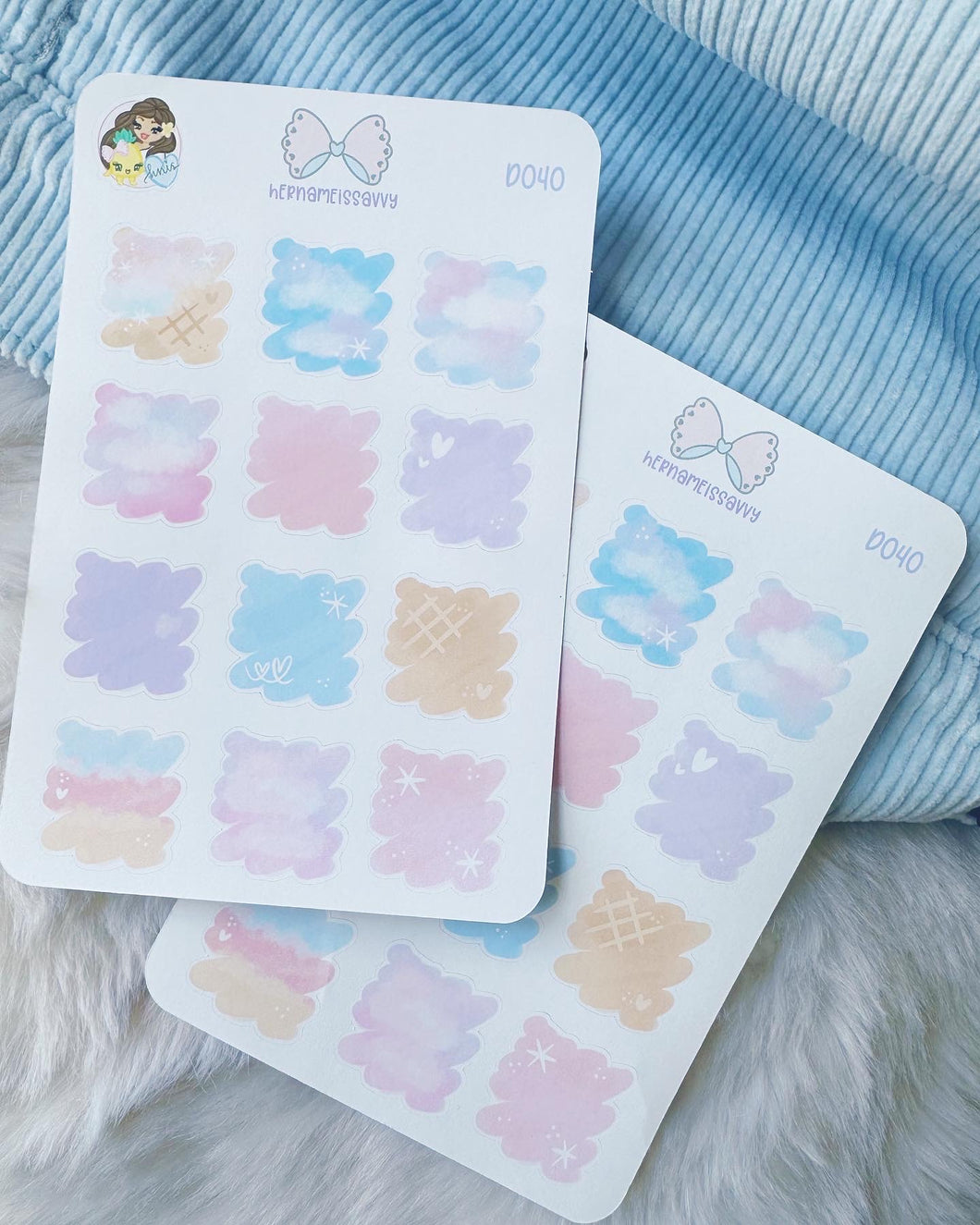 D040 - Cotton Candy Swatches Sticker Sheet