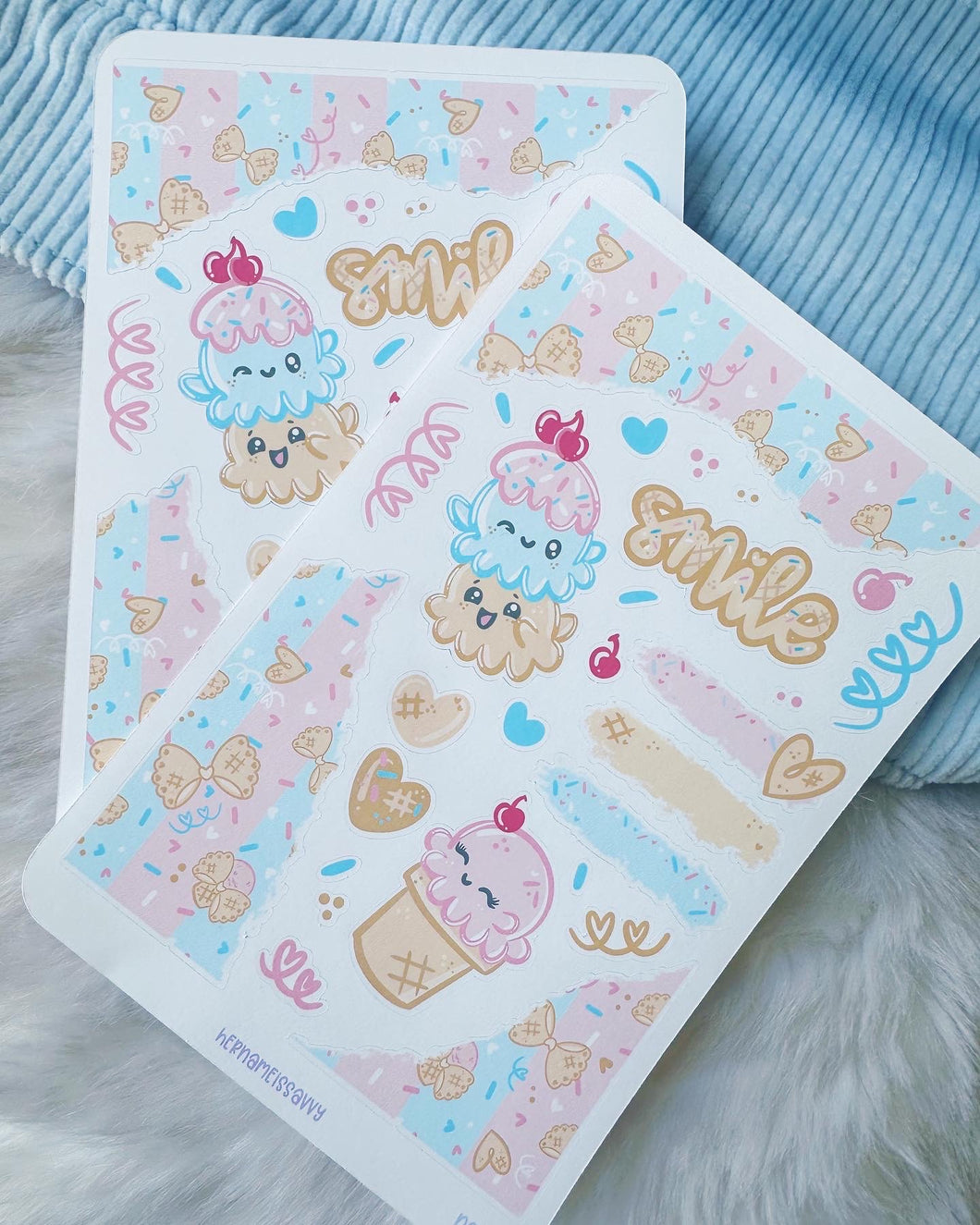 D039 - Cotton Candy Icecream Sticker Sheet