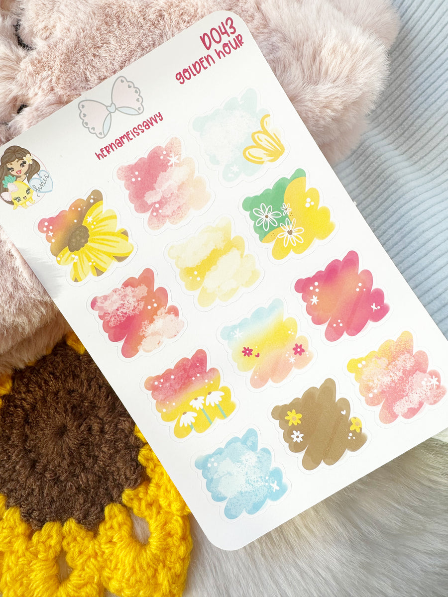 Swatch Stickers D043 - Golden Hour Swatches Sticker Sheet – hernameisSavvy