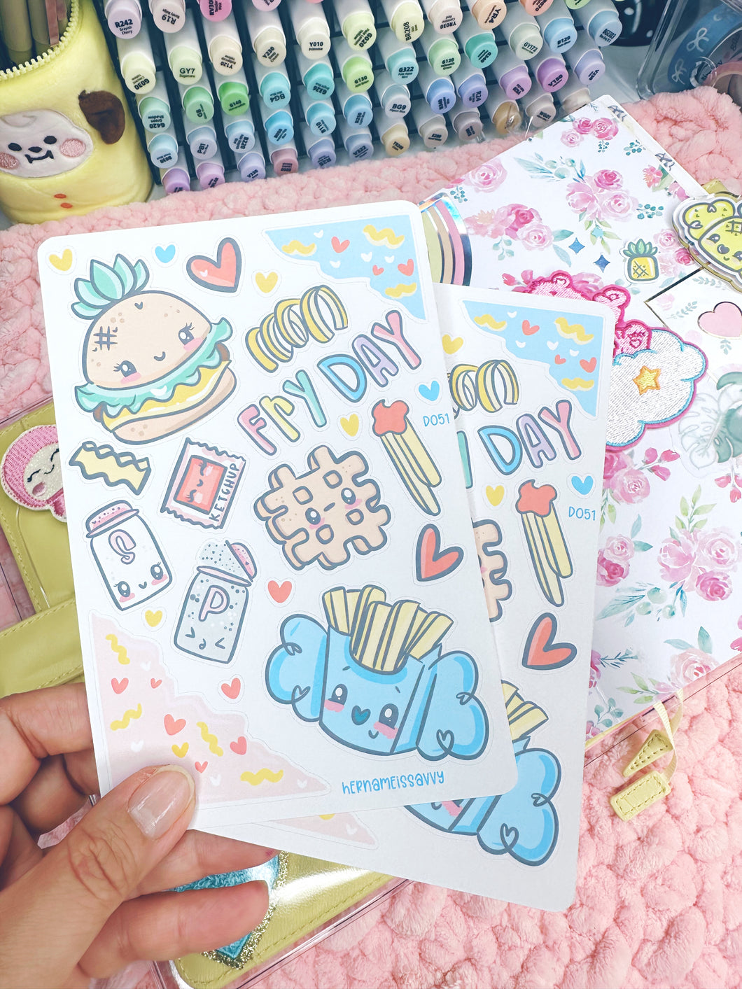 D051 - Fry Day Deco Sticker Sheet