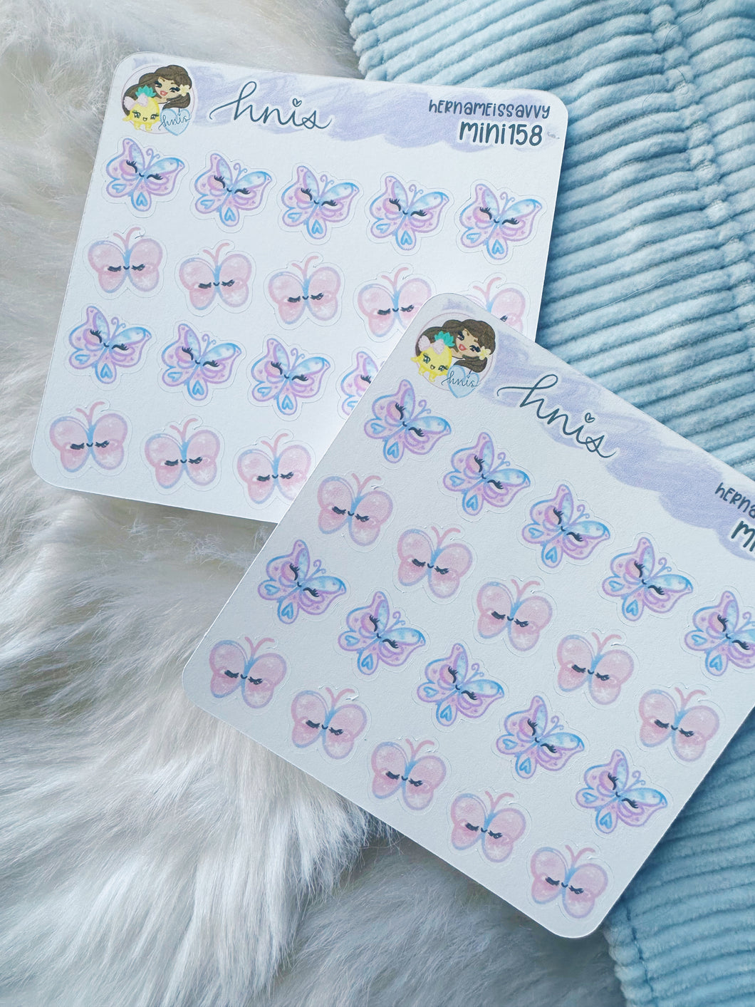 MINI158 - Candy Clouds Butterfly Sticker Sheet