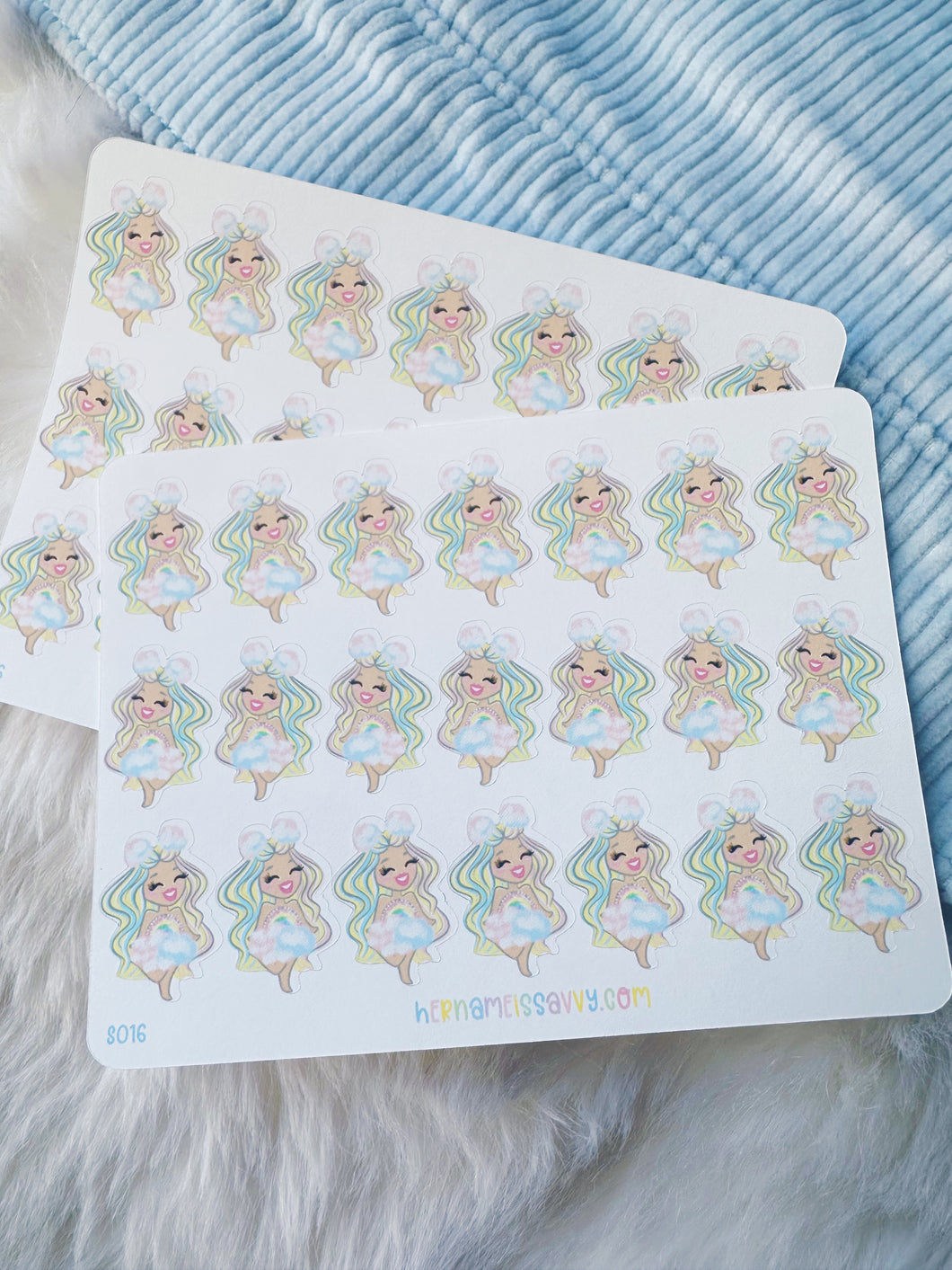 S016 - Candy Clouds Sunday Sticker Sheet