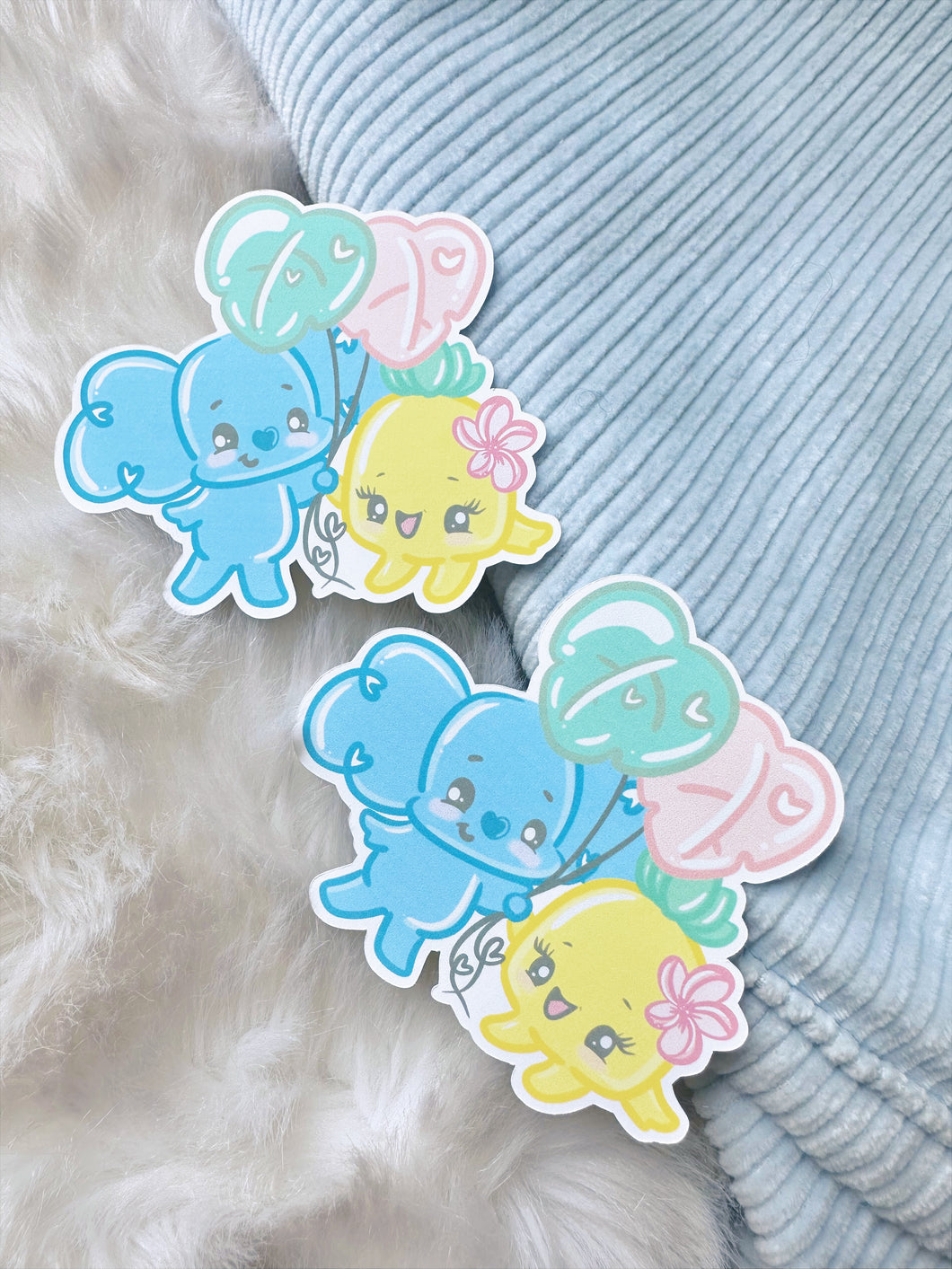 Monstera Balloon Friends :) - Piha & Kohei Sticker