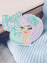 Load image into Gallery viewer, Monstera Mermaid Chibi Sticker
