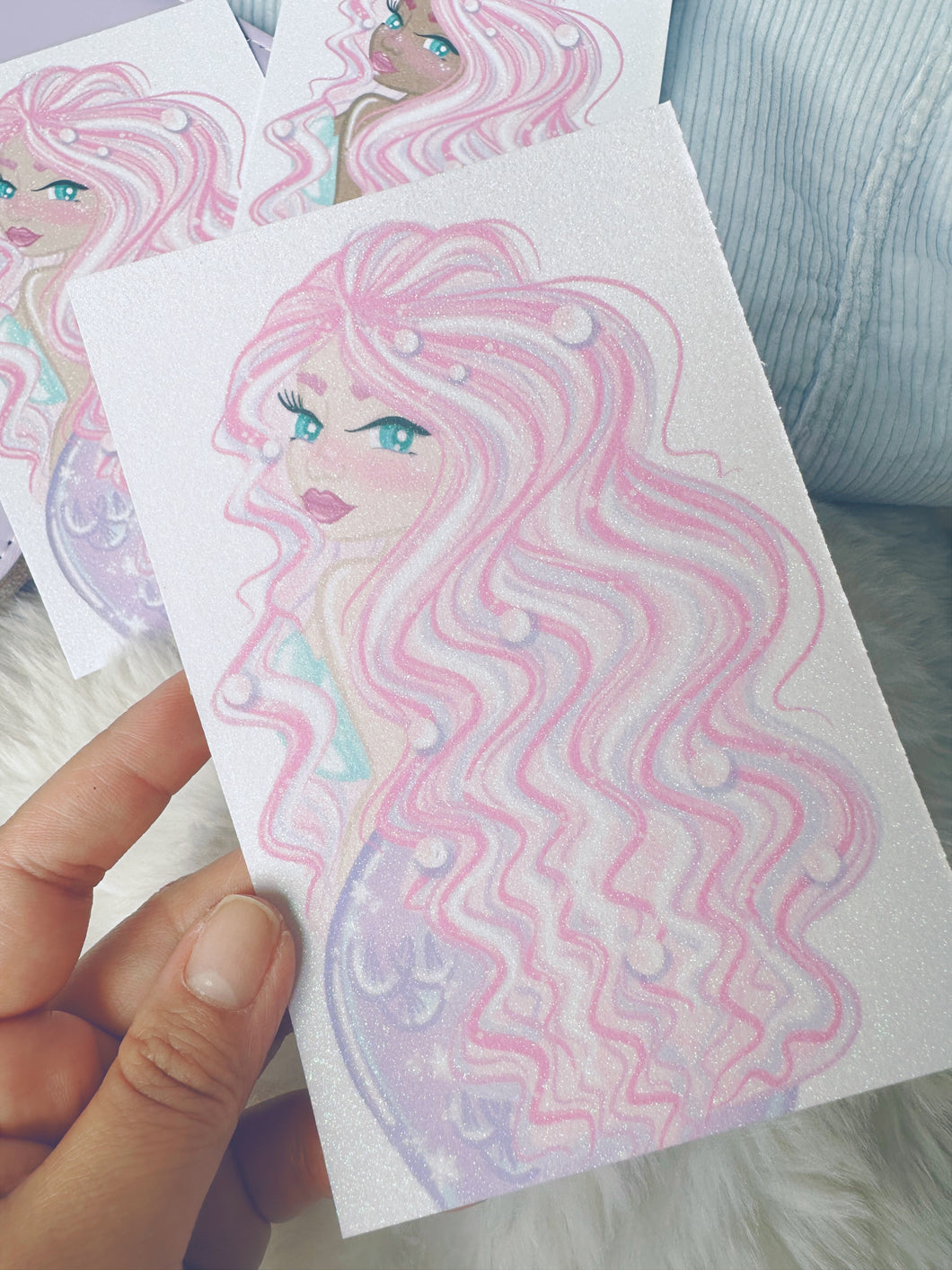 Mermaid For Pearls Glittery Print