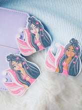 Load image into Gallery viewer, Black &amp; Pink Mermaid Sticker
