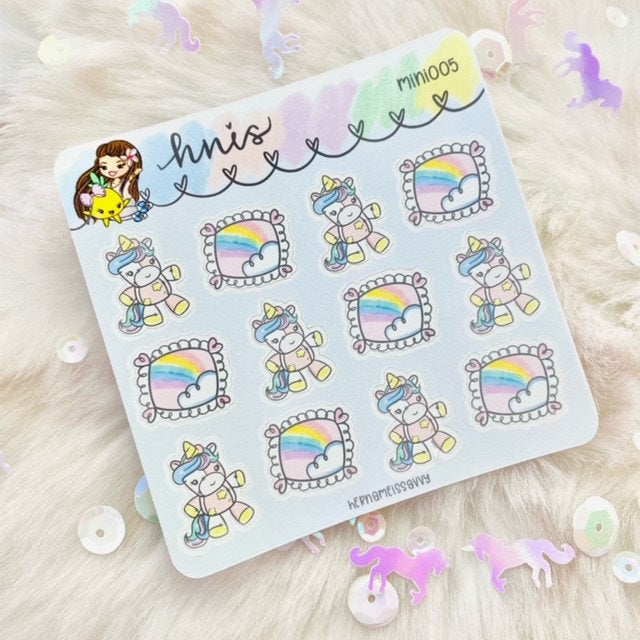 MINI005 - Pillows + Plushie Mini Sticker Sheet