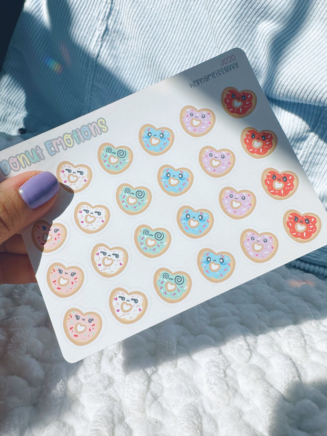 J020 - Donut Emojis Sticker Sheet