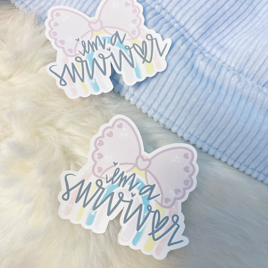 I’m A Survivor Rainbow Sticker