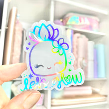 Load image into Gallery viewer, Holographic Pihaaloha “Let’s Glow” Waterproof Sticker
