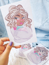 Load image into Gallery viewer, Let&#39;s Get Lost Dollie Glittery Print
