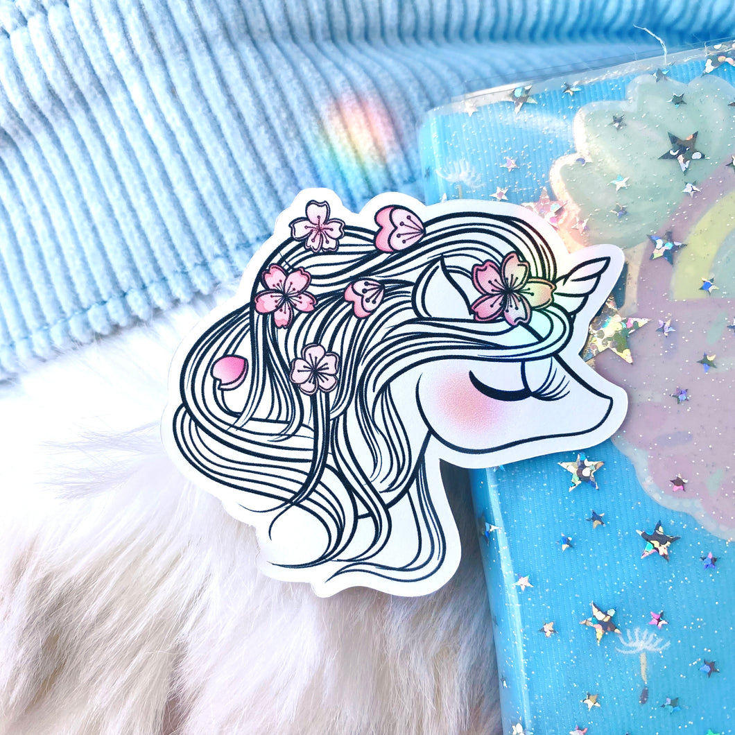 Sakura Unicorn Sticker