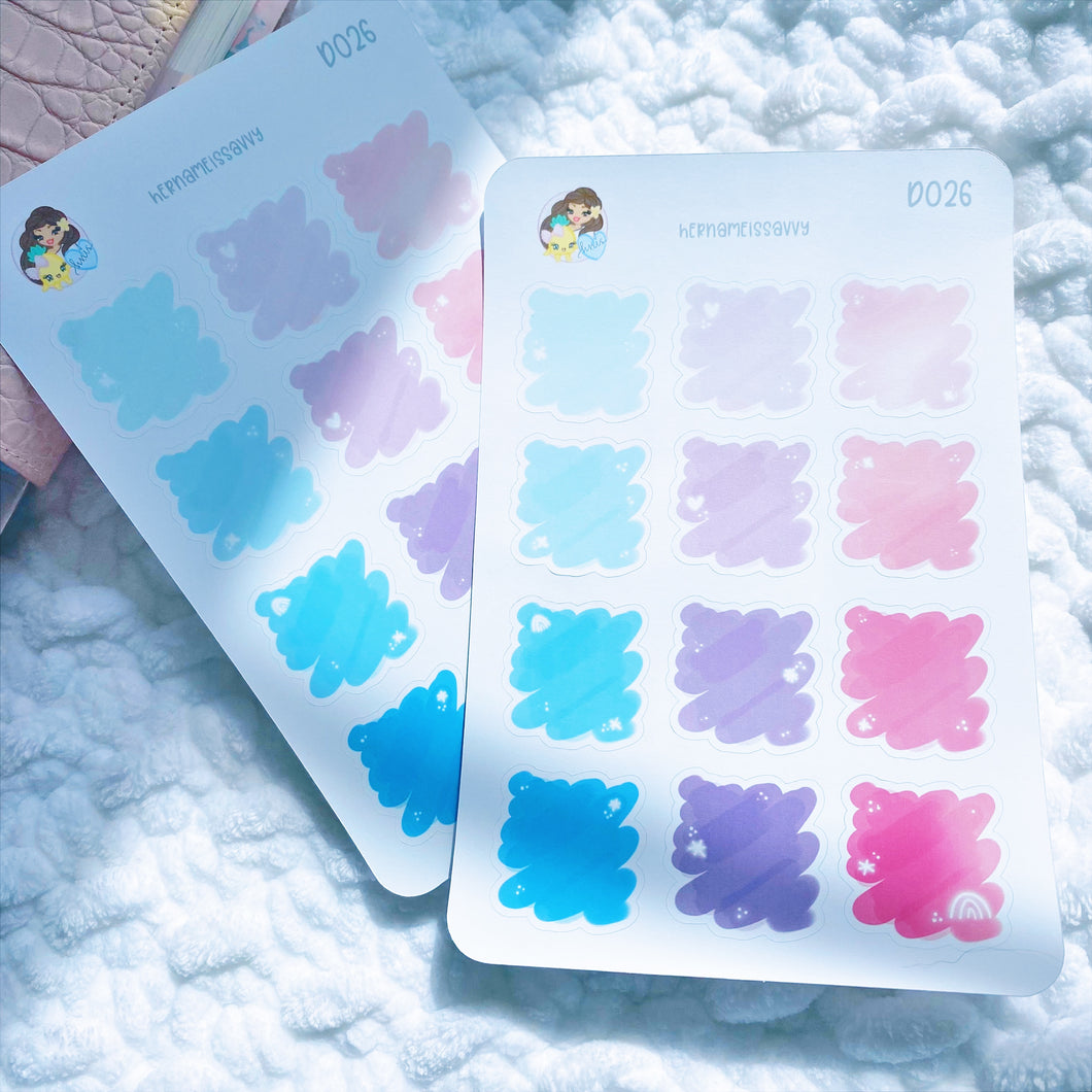 Swatch Stickers D026 - Berry Swatches Sticker Sheet – hernameisSavvy