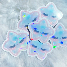 Load image into Gallery viewer, Dream Big Fluffy Star Holographic Waterproof Sticker
