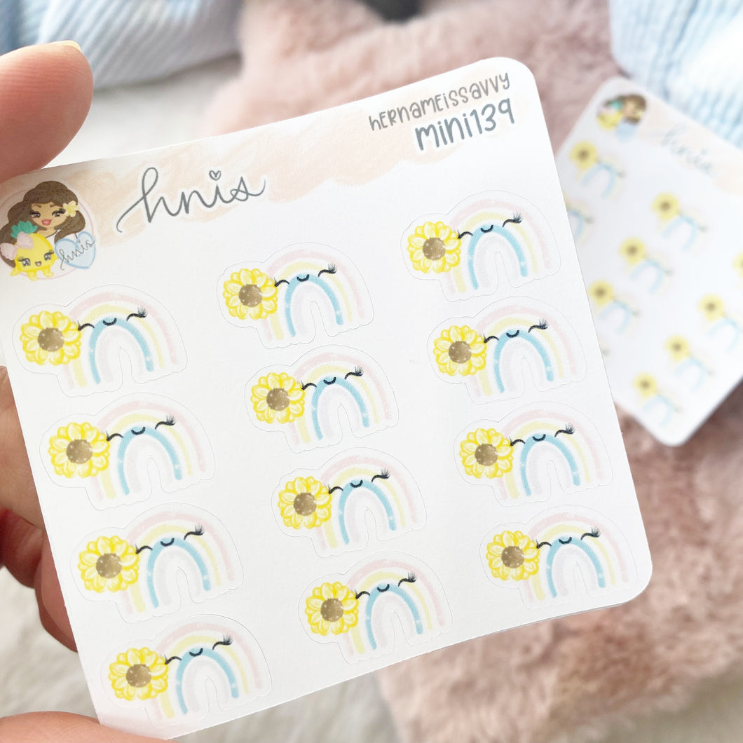 MINI139 - Sunflower Rainbow Sticker Sheet