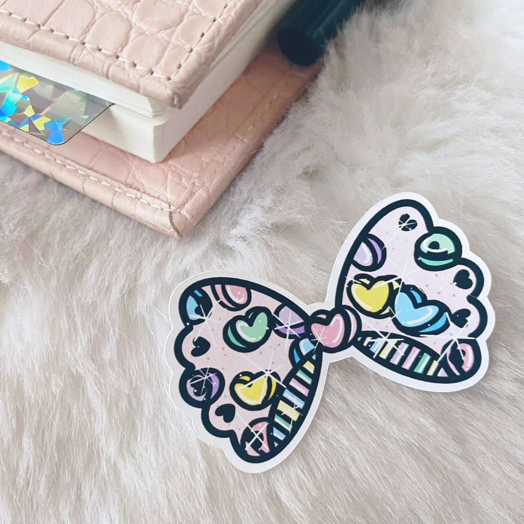 Candy Hearts HNIS Bow Sticker