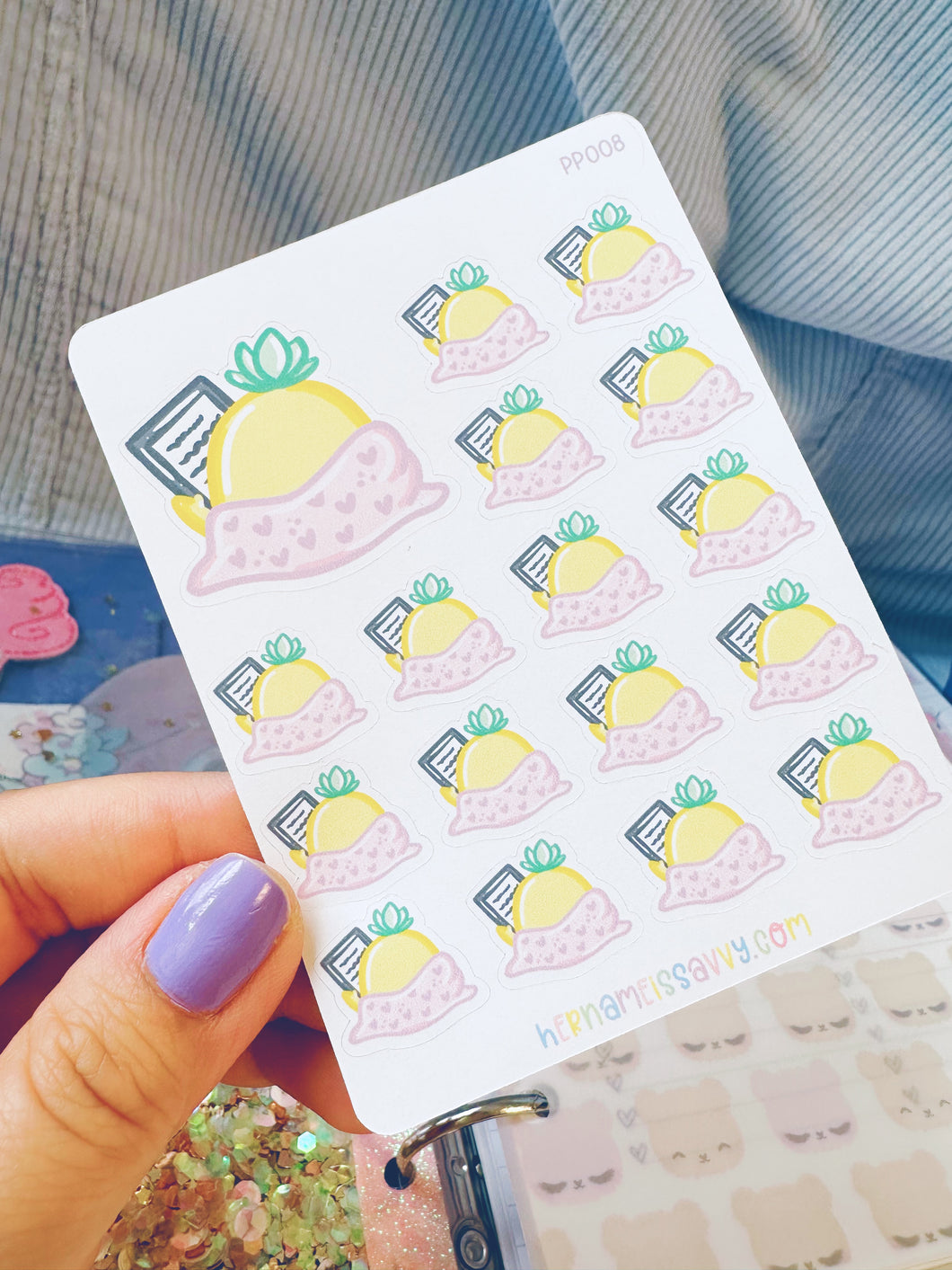 PP008 - Digital Reading Pihaaloha Pineapple Sticker Sheet