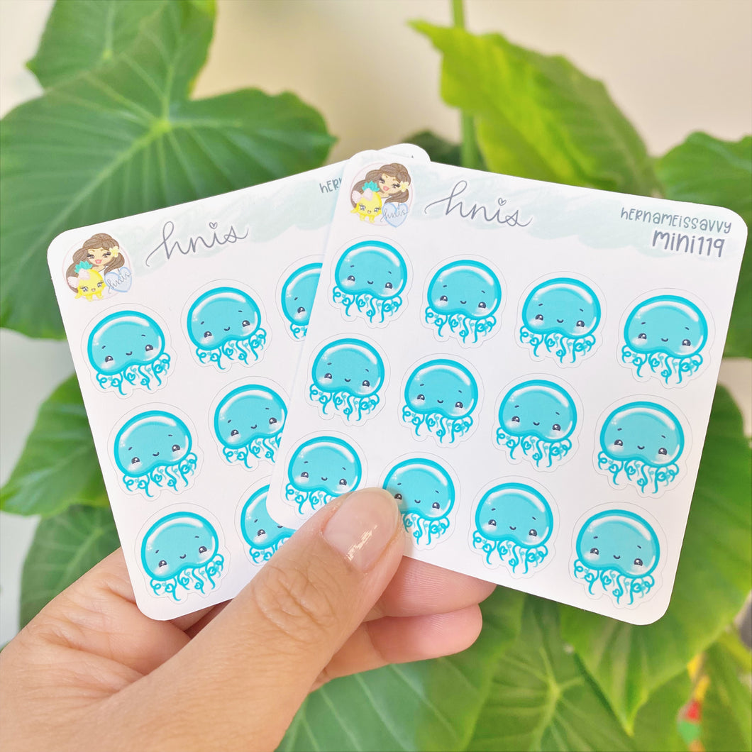 MINI119 - JellyFish Jelly Bean Sticker Sheet