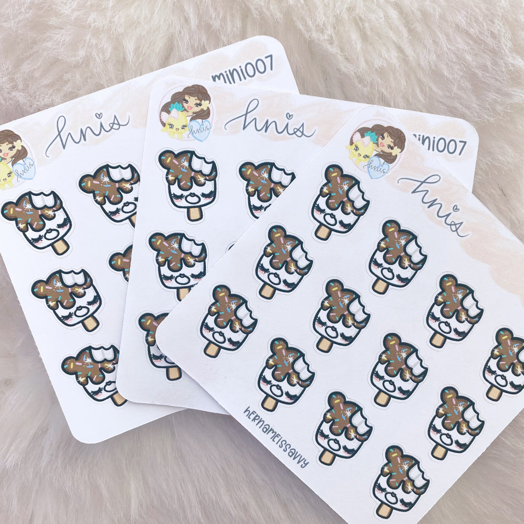 MINI007 - Bear Popsicles Sticker Sheet
