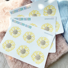 Load image into Gallery viewer, J013 - Sunflower Notes Sticker Sheet
