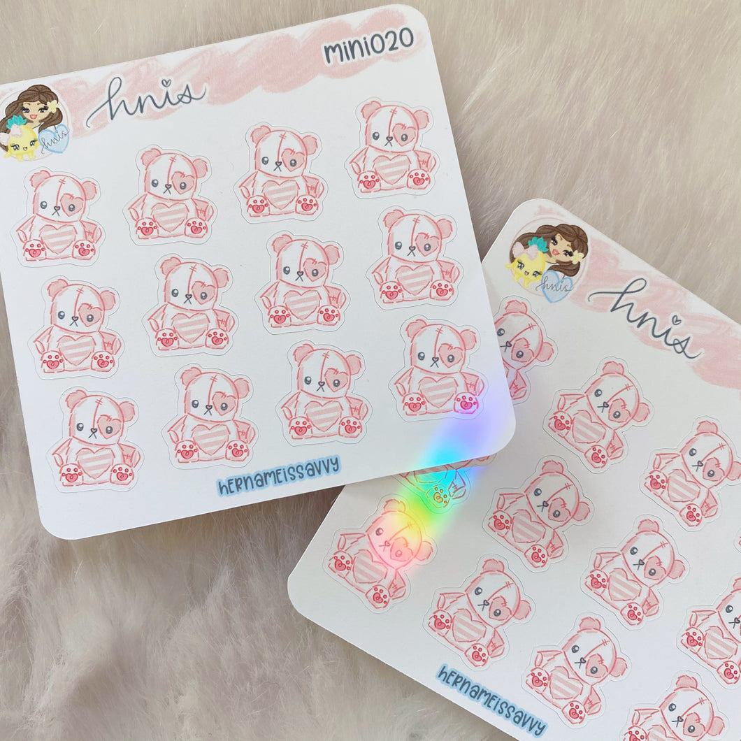 MINI020- Panda Plushie Sticker Sheet