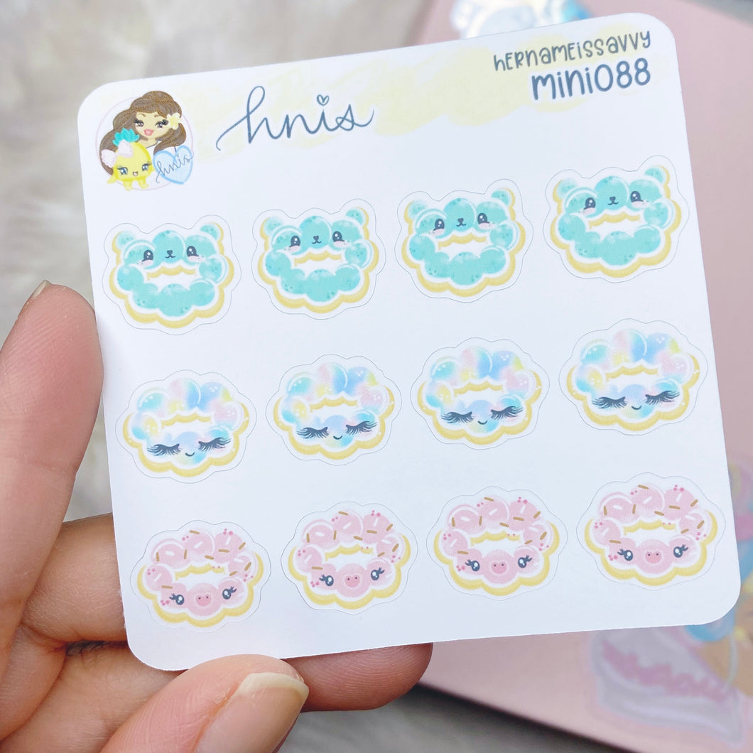MINI088 - ilysmochi donut Mini Sticker Sheet