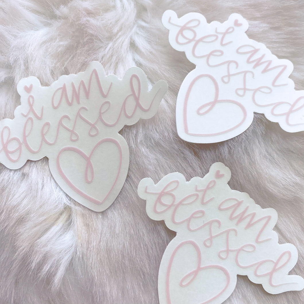 I Am Blessed Transparent Vinyl Sticker