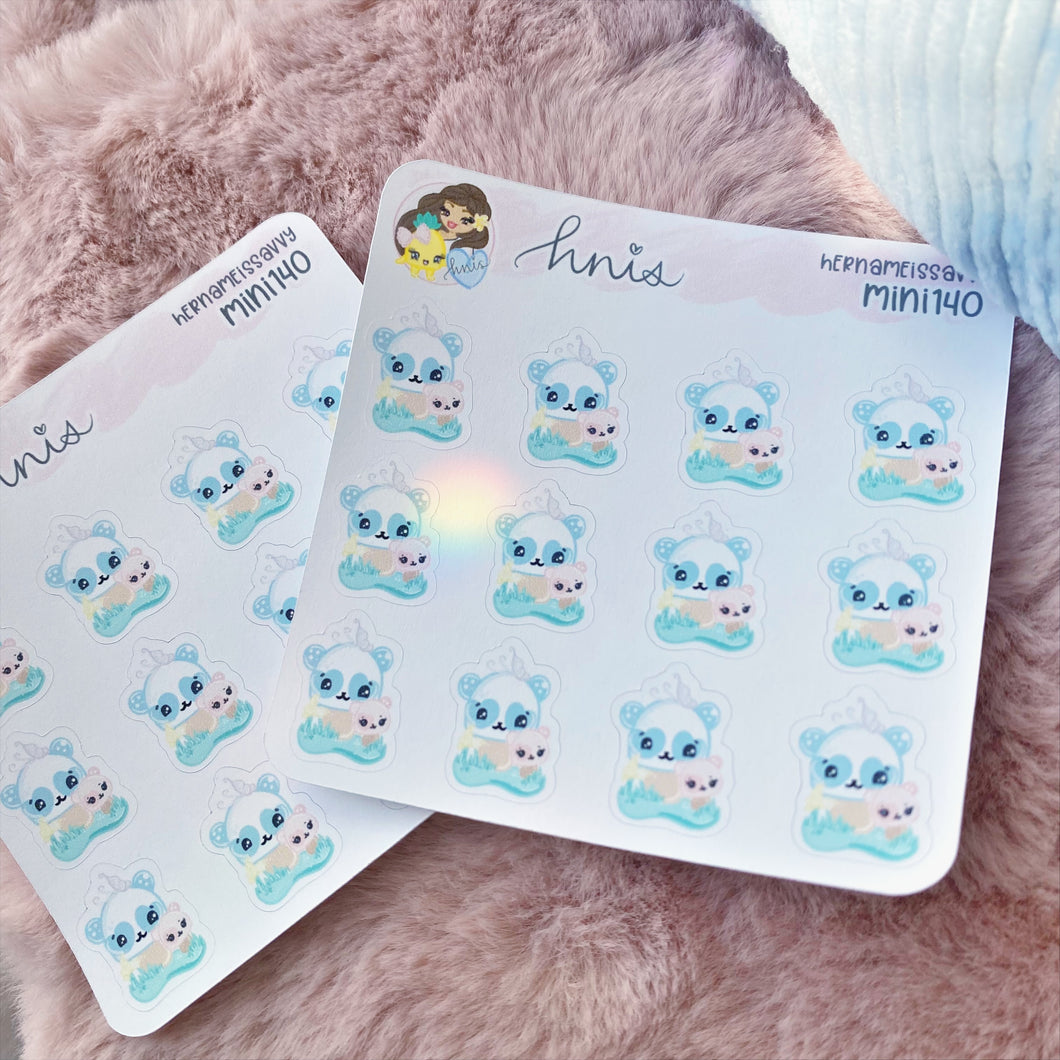 MINI140 - Mushroom Pandas Sticker Sheet