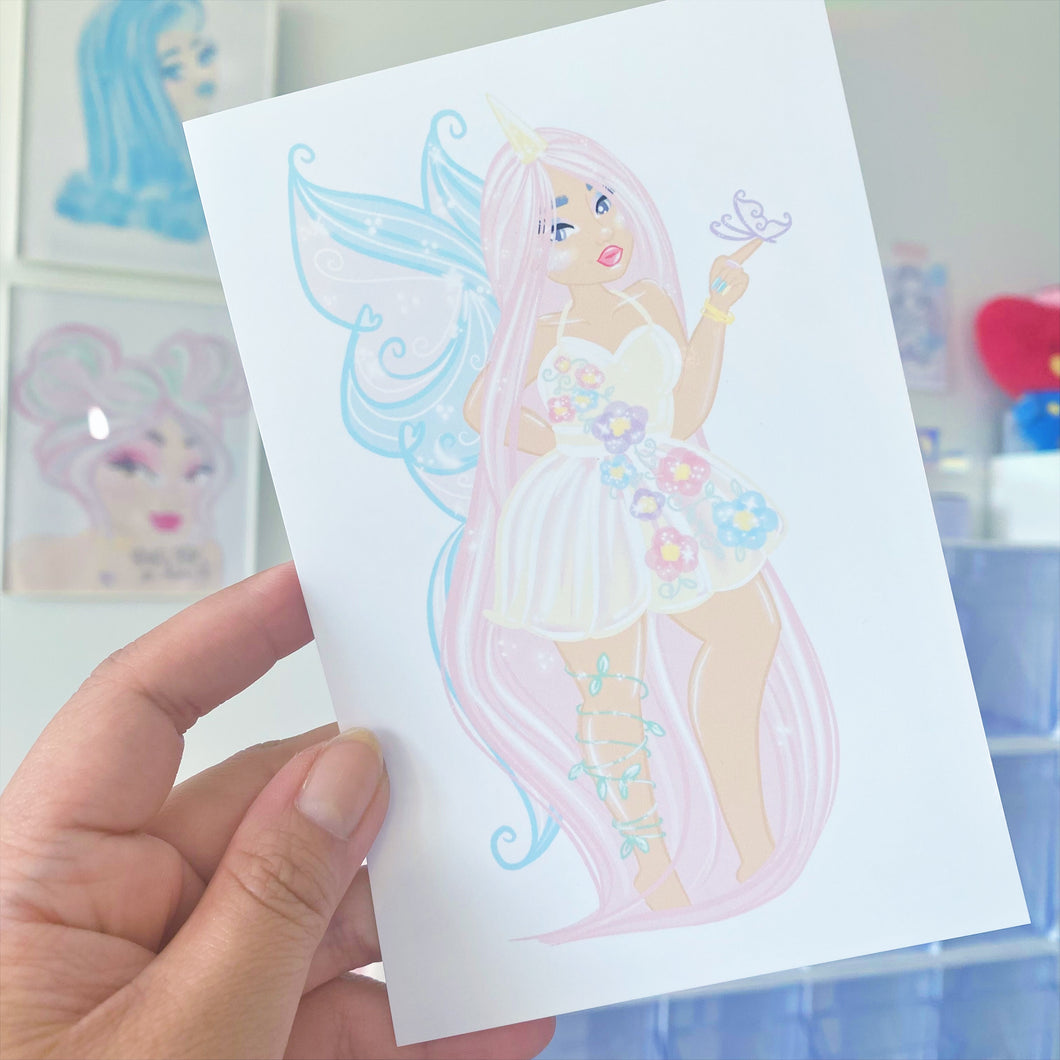 Unicorn Fairy Dollie Glossy Print