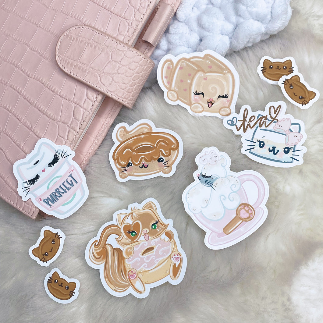 Cup Of Kit-Teas Sticker Bundle - B009