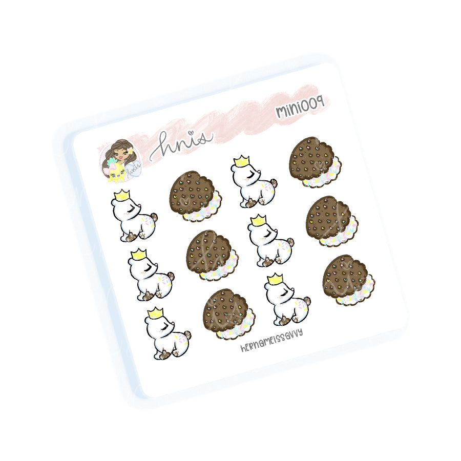 MINI009 - Icecream Bear + Sandwich Sticker Sheet